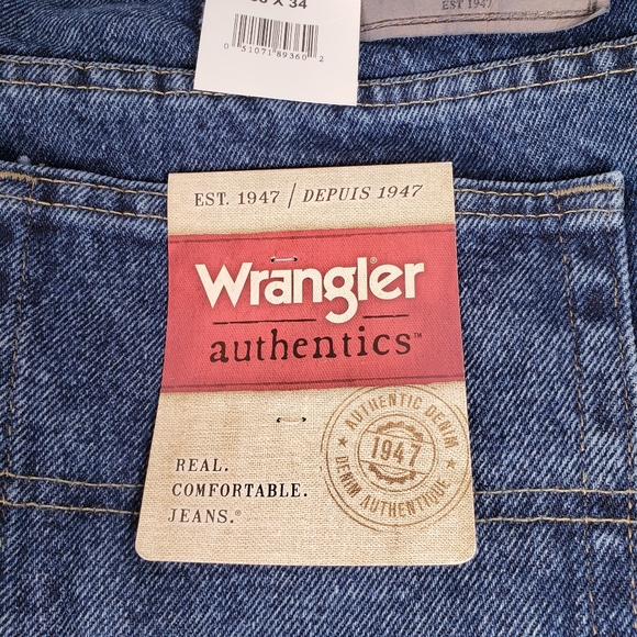 Wrangler Authenics Mens Denim Jeans 38 x 34 New - Picture 10 of 10